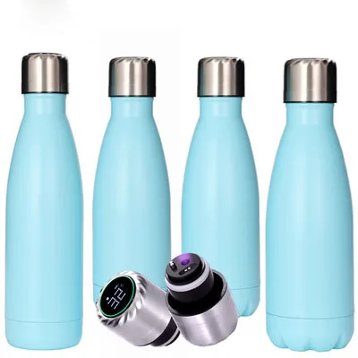 

New smart touch temperature display Coke bottle Fashion reminder to drink water UVC deep ultraviolet sterilization thermos, See below photos