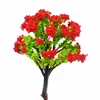 10pcs plastic miniature handmade ho scale architectural sand table railrode scenery layouts model train flower trees 1:50 1:100