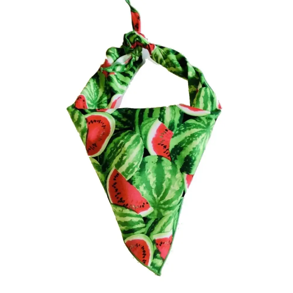 

Custom printed pet bandana , Triangle Watermelon cotton dog bandana