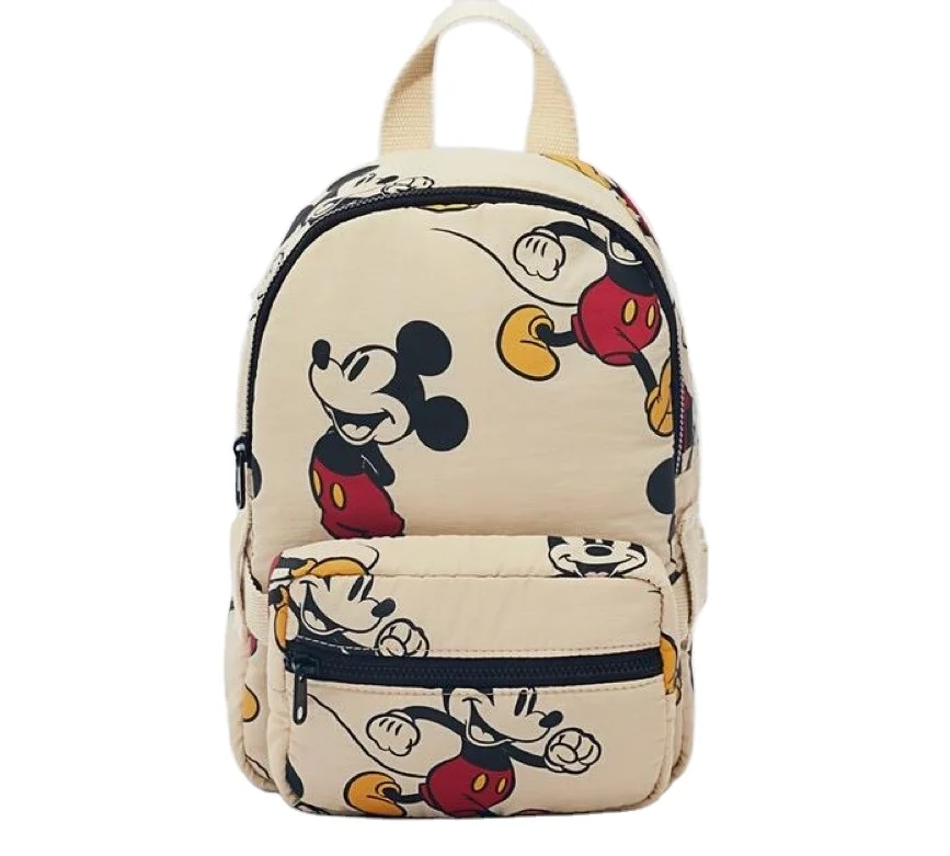 

New Mickey Bag Cartoon Print Backpack Fashion Cute Children Backpack Adjustable Waist Bag, 4 colors