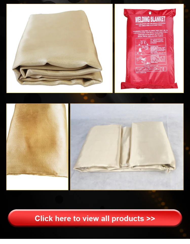 high temperature resistance  CE approve 100 % large fiberglass 3 m fire blanket for safety