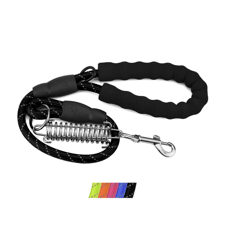 

Dropshipping Customized Length Rope Reflective Nylon Braided Strong Durable Braided Jogging Pet Large Dog Leash Lead, Picture shows