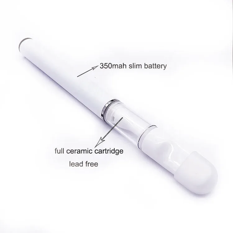 
Free OEM 350mAh disposable auto vape pen with lead free ceramic childproof lock tip design 
