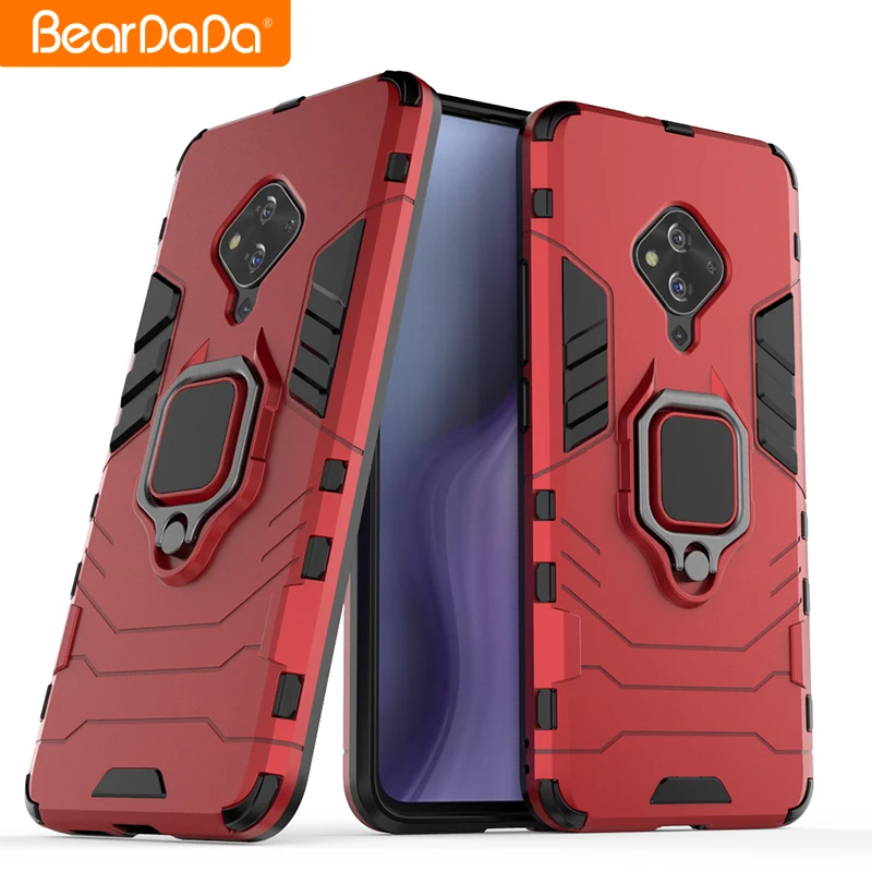 

Convenient Kickstand Bumper Design Magnetic Car Mount Ring Cover for Vivo V17