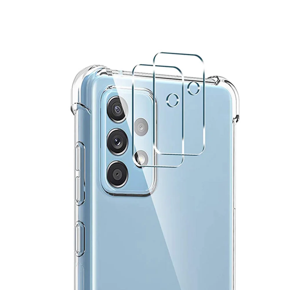

for Samsung Galaxy A72 Tempered Glass 2 Pack Lens Protector for Samsung Galaxy A72 5G, Transparent