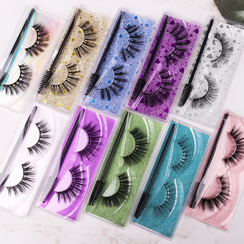 

100% share private label silk lashes faux mink eyelashes with brushes small vendors small lashes 3D faux mink fur cheap price, Natural black mink eyelashes