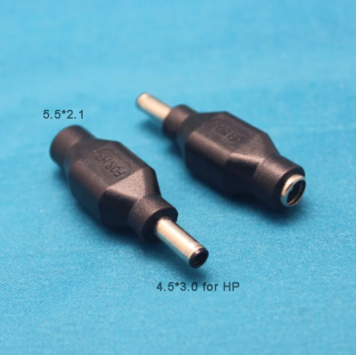 

DC Plug Tips Female Connectors to Male Jack for HP Stream 11 13 14, Pavilion Envy Elitebook, (5.5x2.1mm to 4.5x3.0mm), Black