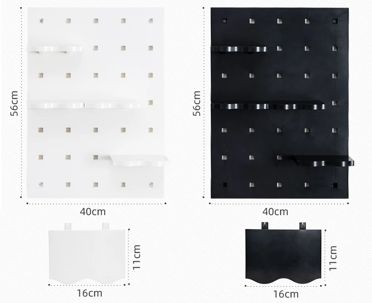 

plastic wall mount hanging float plate rack layers shelves storage organizer display board with hook