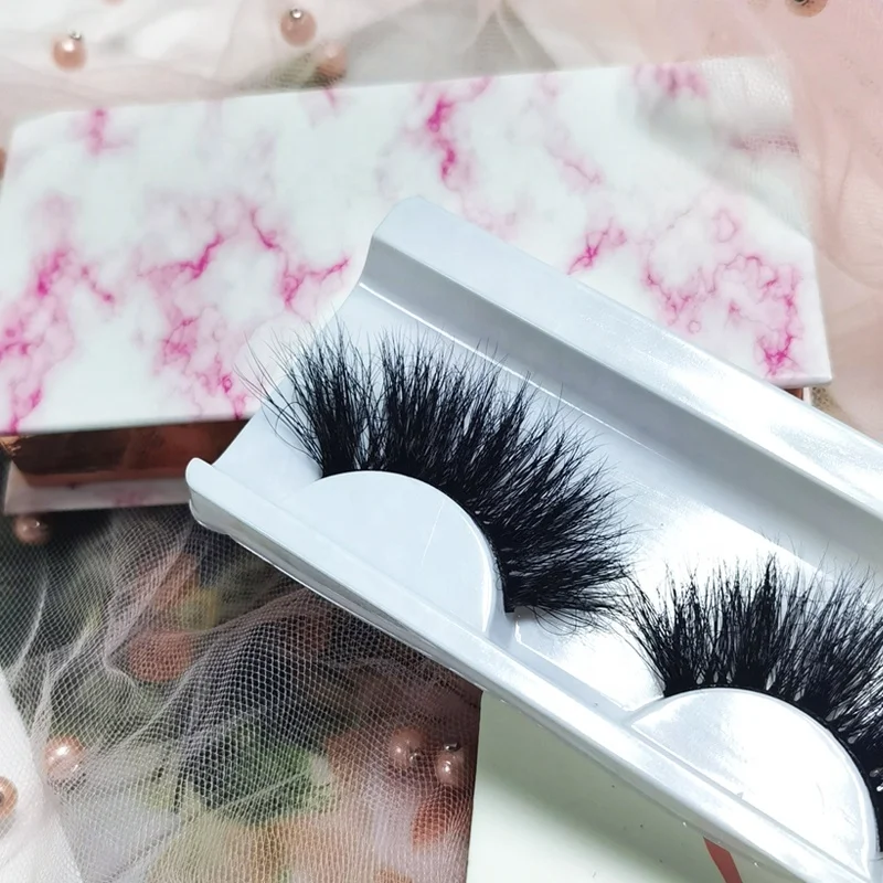 

New Arrival 25mm Mink Eyelash Long Mink Fur Eyelash 25mm Fluffy 3D Mink Eyelashes