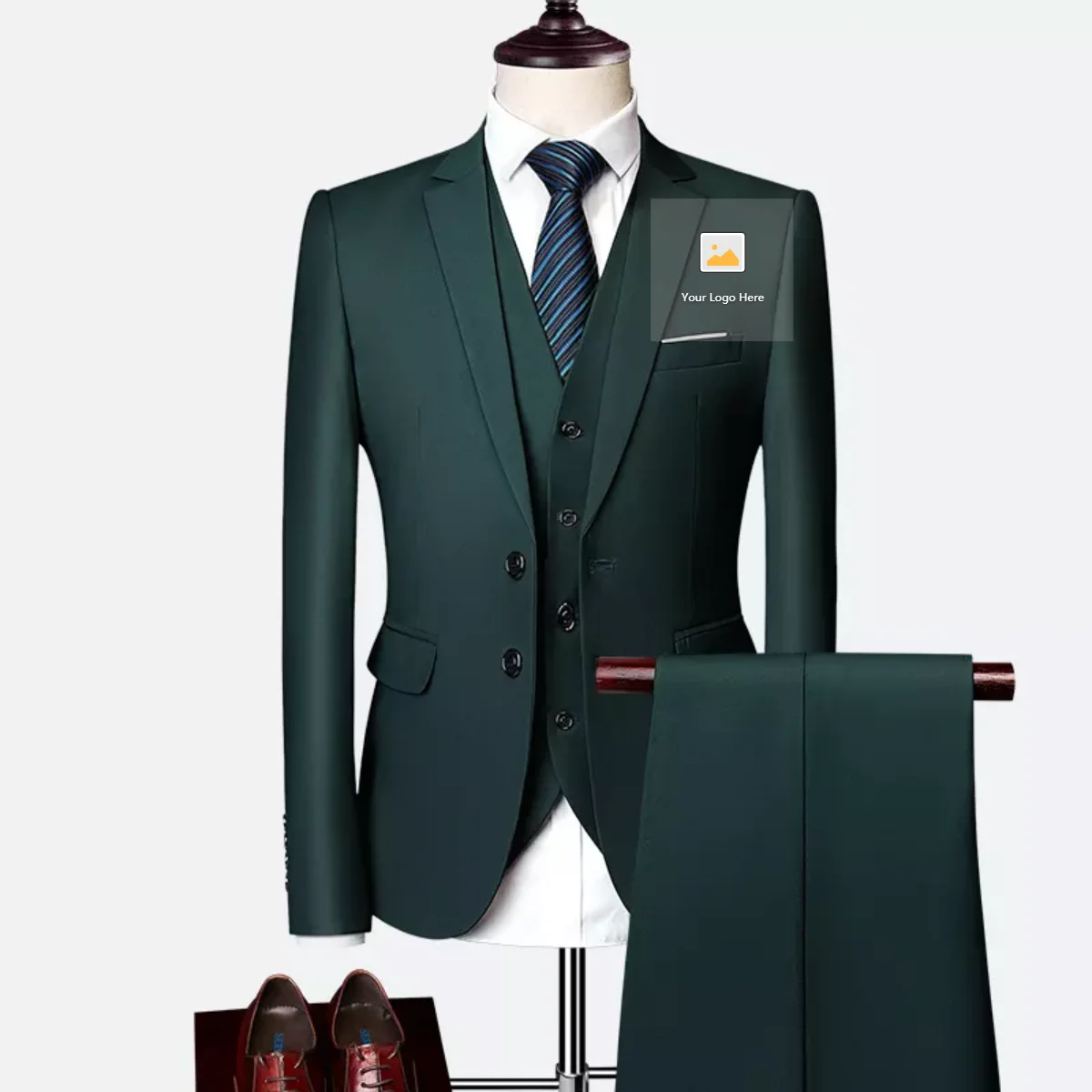 Mens Solid Business Suit 3-pieces Latest Coat Pant Designs ...