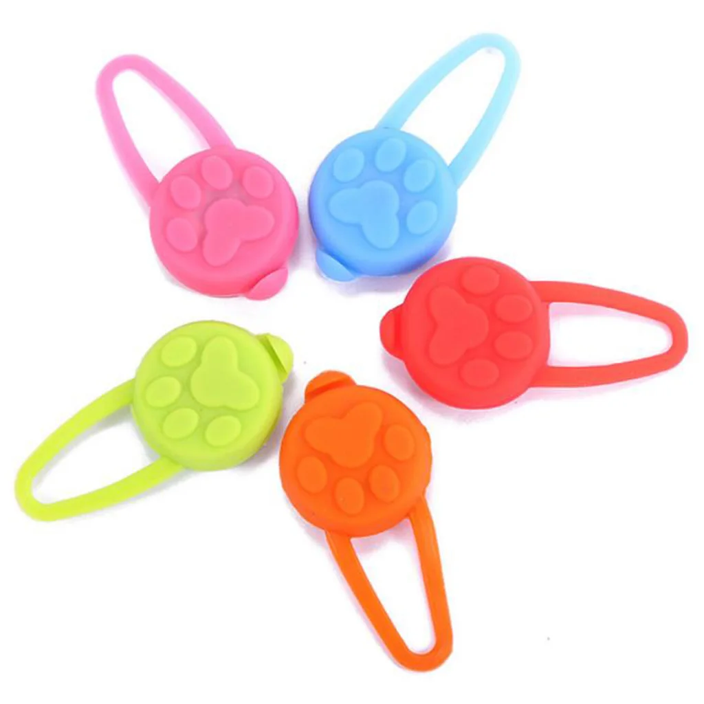 

Silicone clip on Led pet collar light pendant tag, Customized
