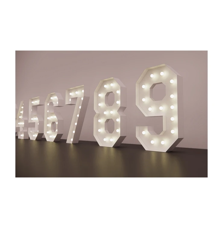 

Led Marquee Letter Lights 3 Ft 1-10 Number Light Up Letters