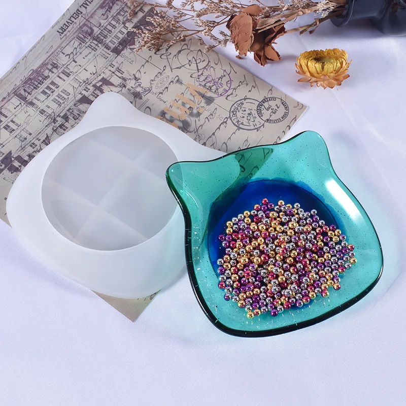 

Resin Mold Silicone Slow Feeder eating Cat Bowls Mold diy Pets Plate Silicone Mold, Customized color