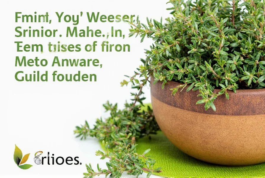 Fresh organic thyme bunch