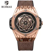 

RUIMAS Brand RL533 Luxury Military Sports Quartz Watches Men Leather Strap Wristwatch Waterproof Watch Man Relogio Masculino