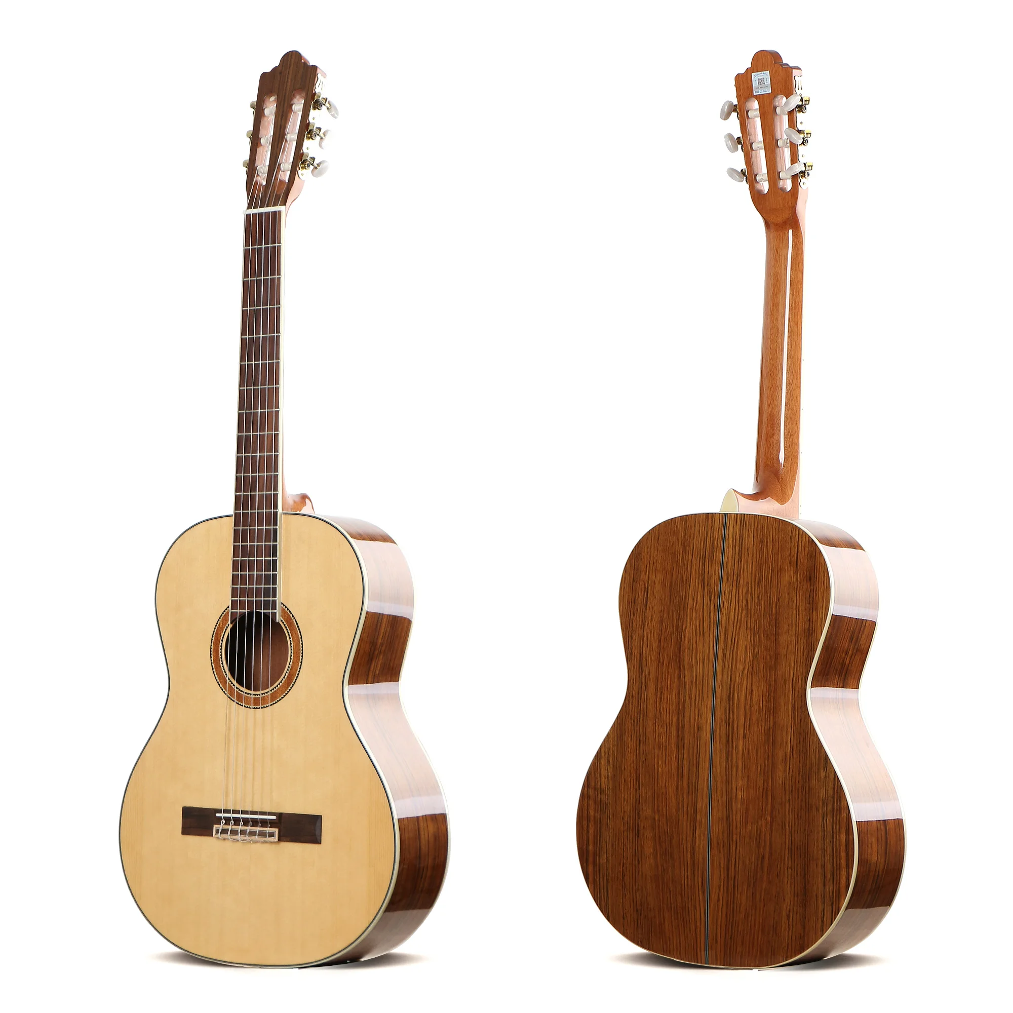 

Handmade spruce &walnut nylon strings high quality classical guitar, Natural