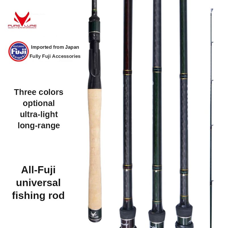 

Pure Lure 2 Section Japan High Carbon Fuji Guide Reel Seat Long Casting Fishing Rod Spinning