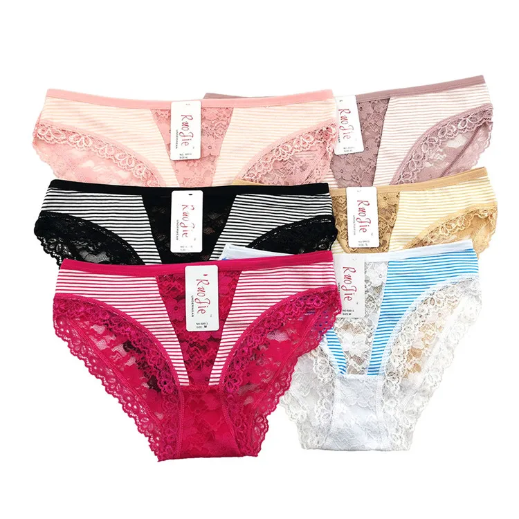 

Fashion girls briefs sexy mid waist women lace panty cotton oem briefs ladies panties, Mix