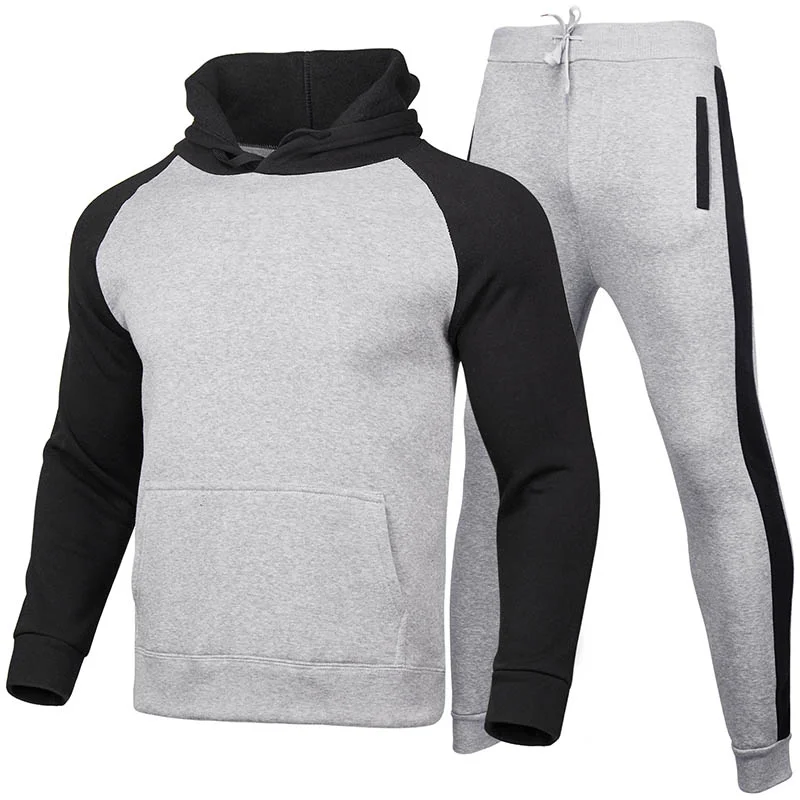 

Men's Sportswear Sets New Autumn Winter Hooded Suit Male Casual Tracksuit Men 2 Piece Set Sweatshirt + Sweatpants