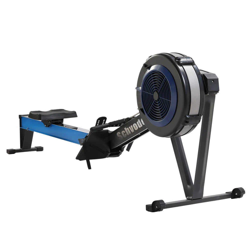 

Schvodon big sale air rower machine buy gym equipments rowing machine wheels air rower cable rowing machine for home gym, Black or blue