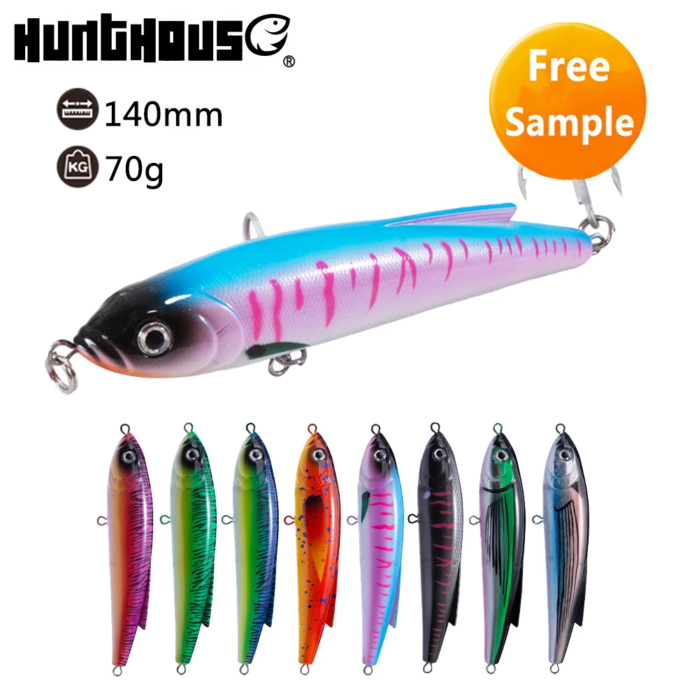 

Topwater big pencil lure gt fishing sinking stickbait, 8 colors