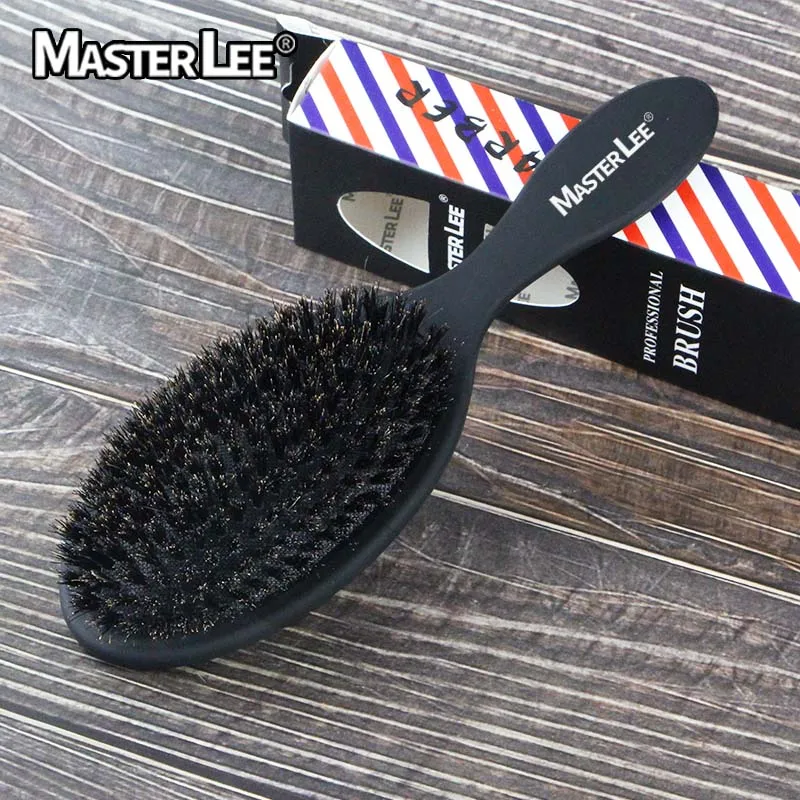 

Masterlee Brand Black Wood brush Boar Bristle Beard hair brush detangling Comb For Men