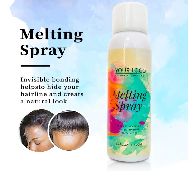 

Private label Hair Mousse Lace tint spray Medium melting spray lace glue Hair Heat Protectant Spray Adkesive skin Protector