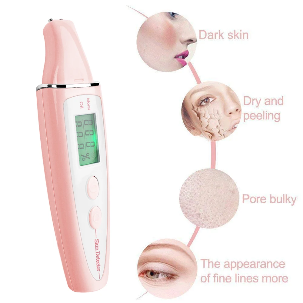 

Face Skin Test Smart Skin Analyzer Machine Digital Face Tester, White,pink