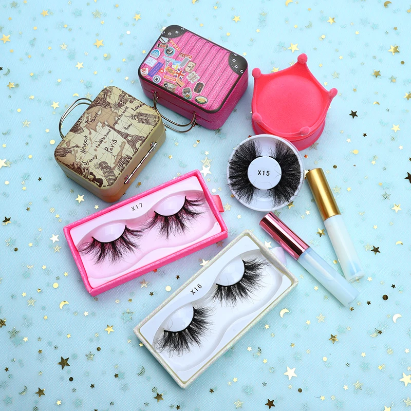 

Custom mink lashes wholesale lash vendor 3d 25mm natural mink lashes wholesale eyelash vendor, Black