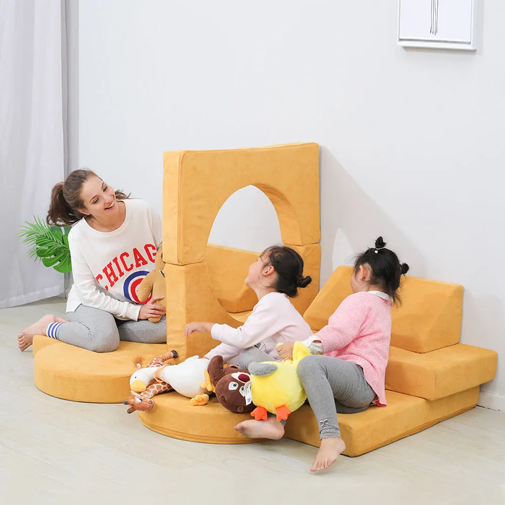 

CertiPUR-US Foam Play Couch Kids Accessories Modular wild kids play couch Kids Round Couch Sofa