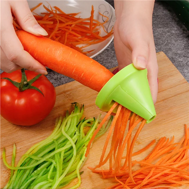 

Vegetable Fruit Multi-function Spiral Shredder Peeler Manual Potato Carrot Radish Rotating Shredder Grate Kitchen Accessorie, As show