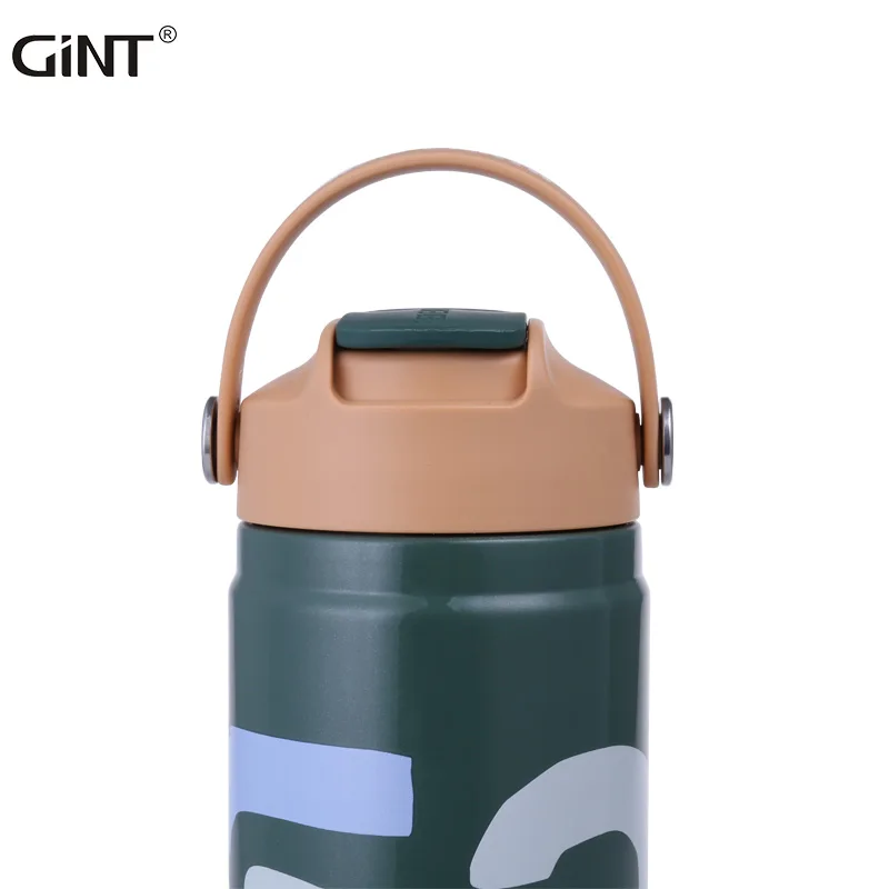 

2021 New design 316 Stainless Steel coffee cup Vacuum factory with Straw Insulated Water Bottles Water Cup 550 ml, Customized colors acceptable