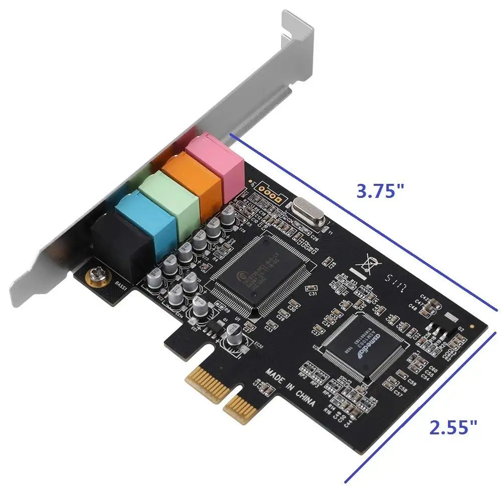 

5.1 Internal Sound Card for PC Wins 10 8 7 with Low Profile Bracket, Black