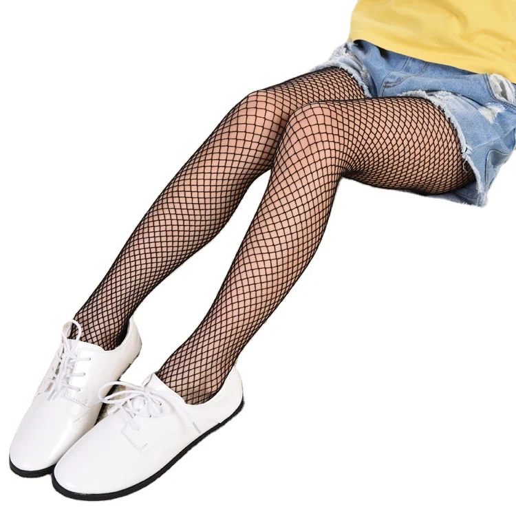 

RTS Fashion Girls Kid Mesh Fishnet Net Pattern Pantyhose School Girl Mesh Stockings Tights With Small Middle Big Fish Net, Same as picture show