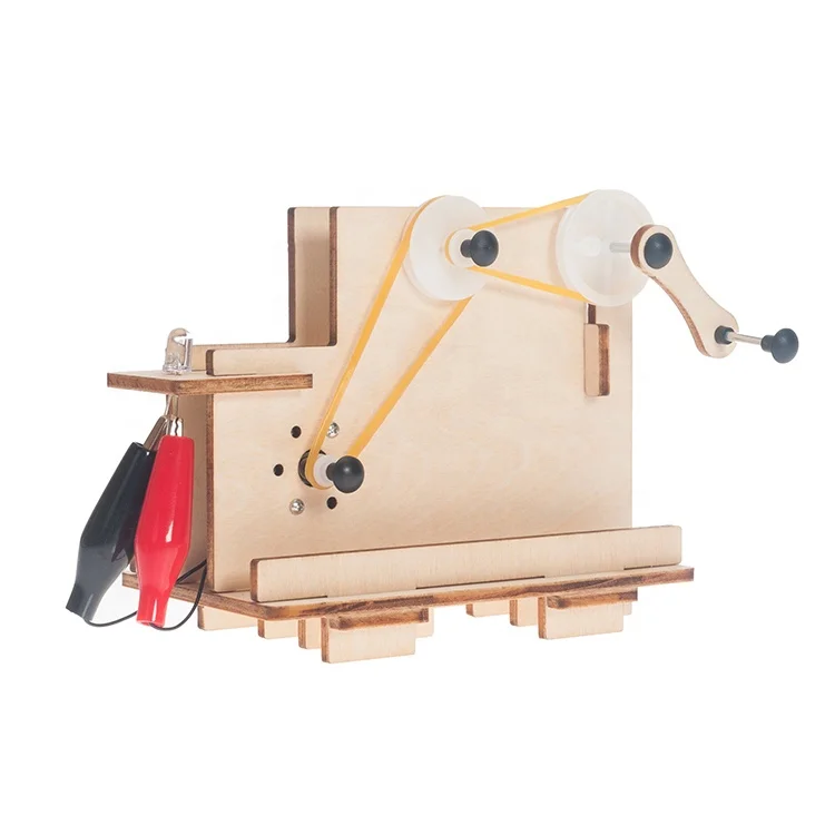 
DIY a Wooden Hand Generator Kit Educational Equipment for kids 