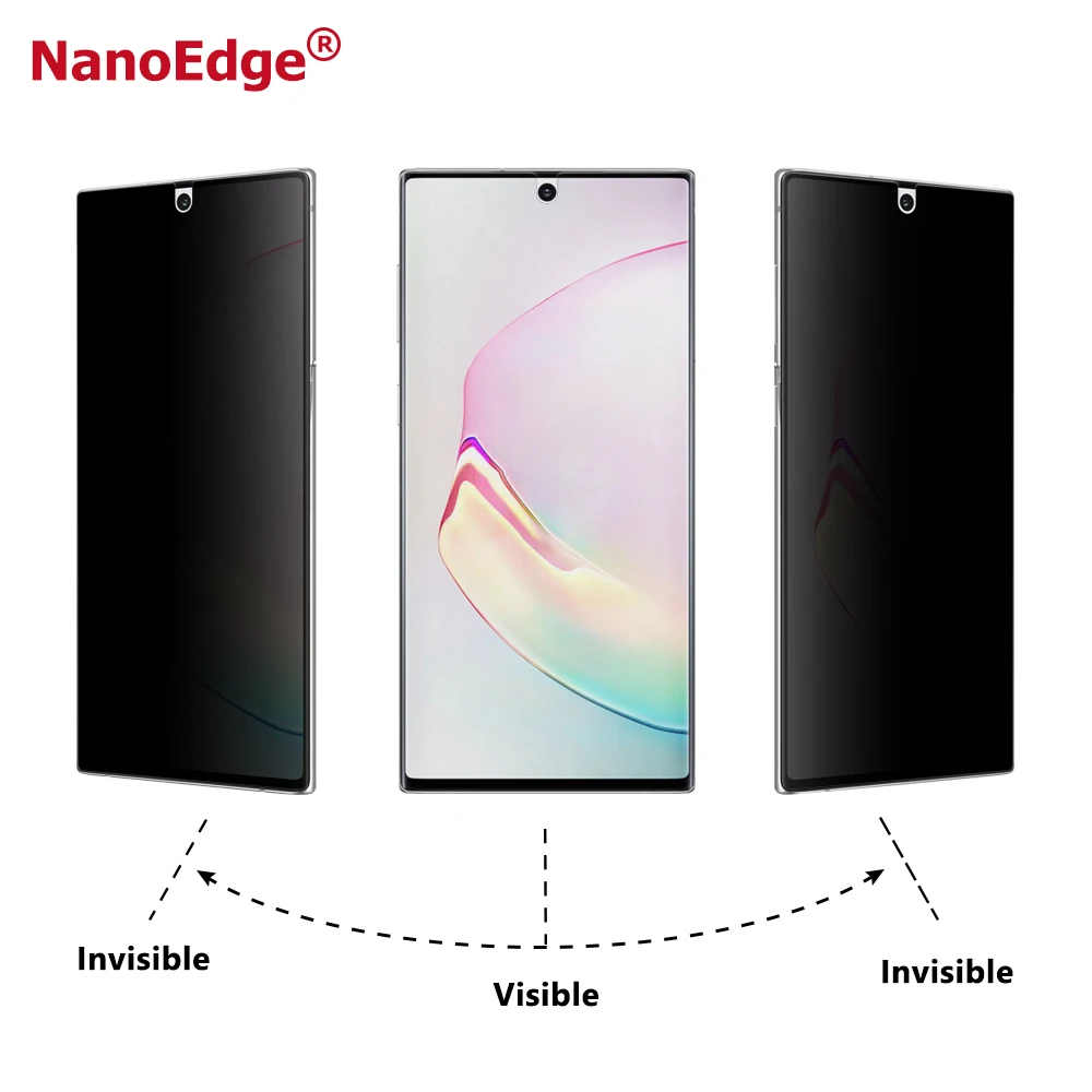 

Note 10 Plus Nano Privacy Anti Spying TPU Full Curved Screen Film For Samsung Galaxy Note 10 Screen Protector, Light black