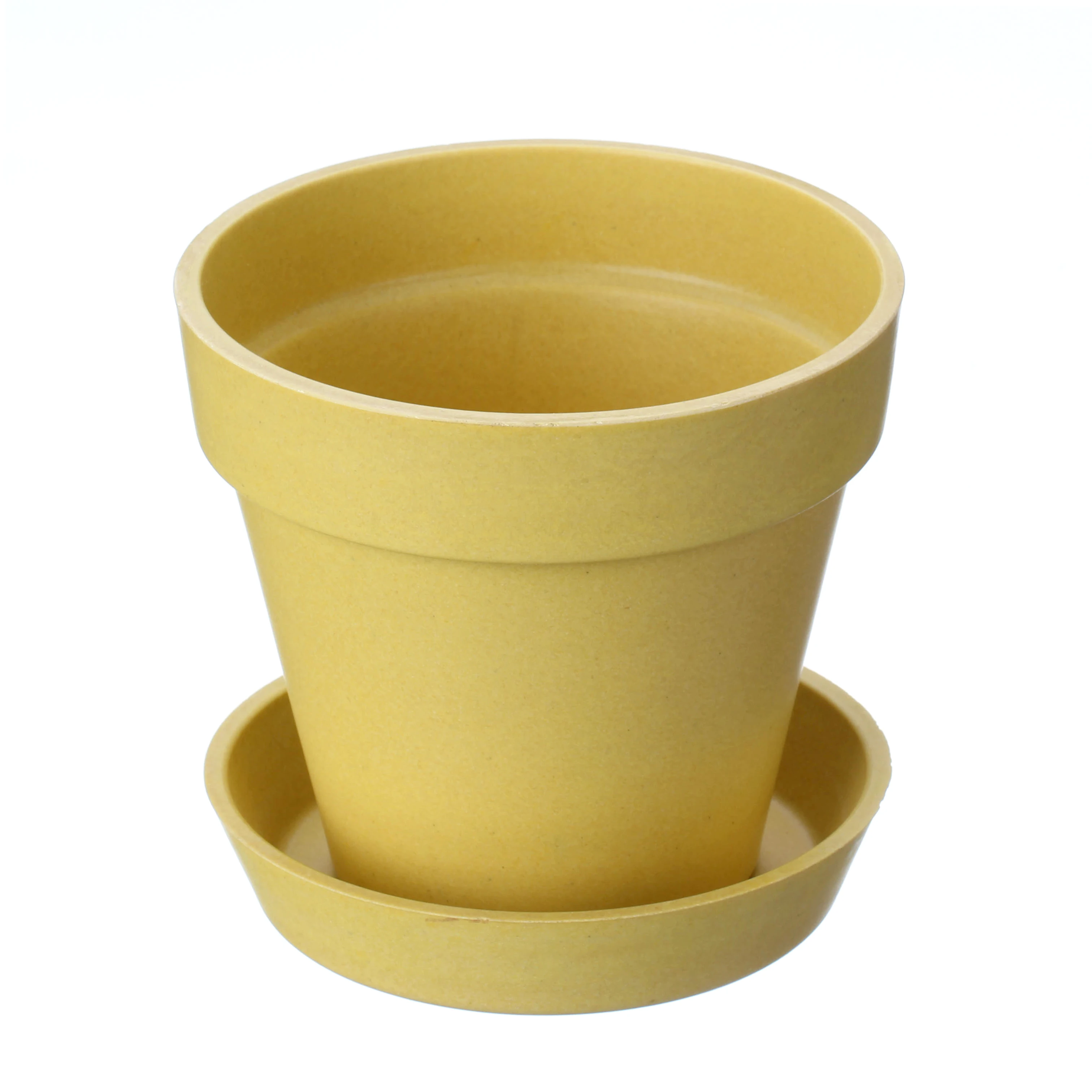 

bamboo fiber round colorful cute bright orange decorative flower planter pots, Picture shows