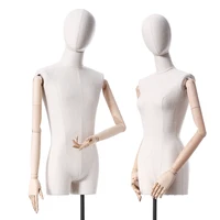 

UK Warehouse Half Body Mannequins Female Beige Male&Female Dummy Dress Form Adjustable Tailor Mannequin Life Size for Shops