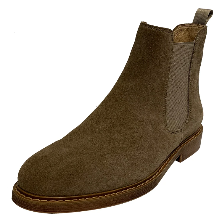 

Handmade Classic Velvet Brown Shoes Men Premium Ankle Genuine Leather Suede Chelsea Boots, Requirement