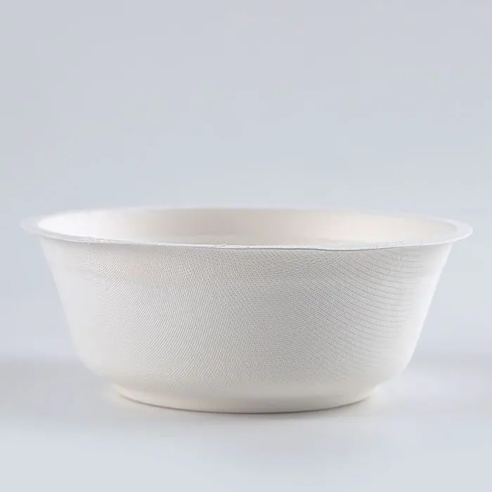 

Disposable Biodegradable Sugarcane Bagasse Soup Bowls, White, brown(nature)