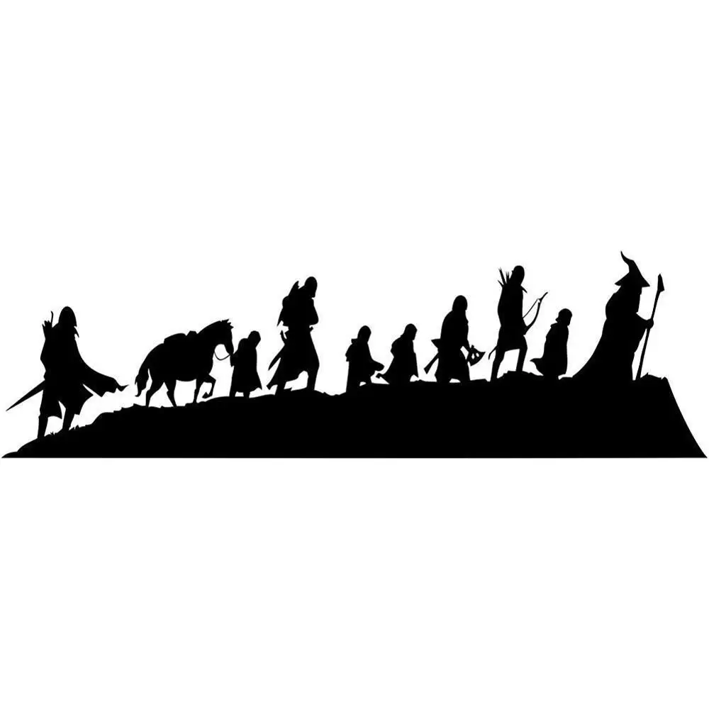 

8" LOTR Caravan Fellowship Sticker Notebook Laptop car window car sticker decal, 8 colors