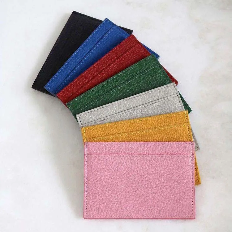 

Hot Sales Custom Luxury Genuine Leather Credit Card Holder Wallet For Gift, Customize color