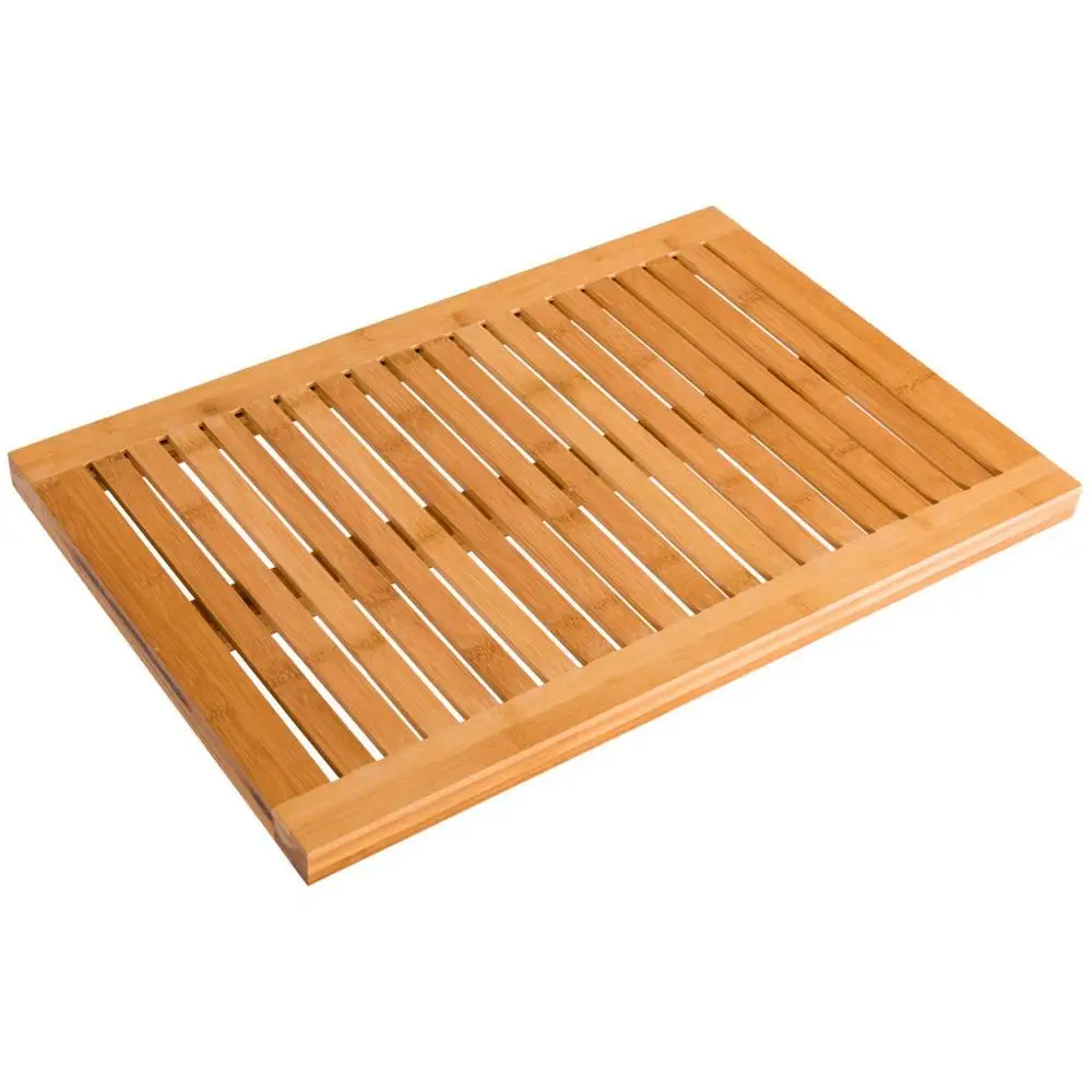 Non Sliding Bathroom Wooden Bath Shower Mat Bamboo Floor Non Sliding Bathroom Wooden Bath Shower