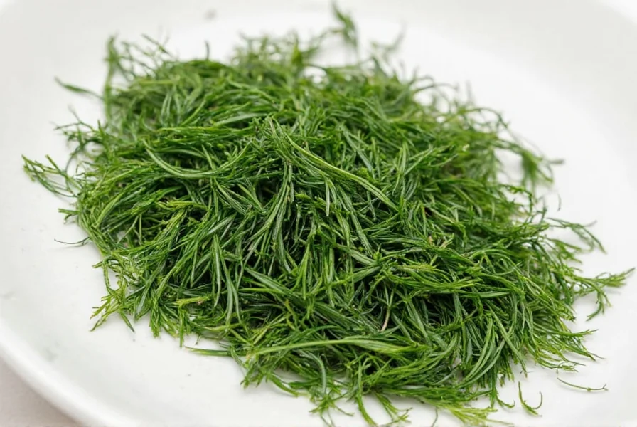 Bottle of dried dill seasoning