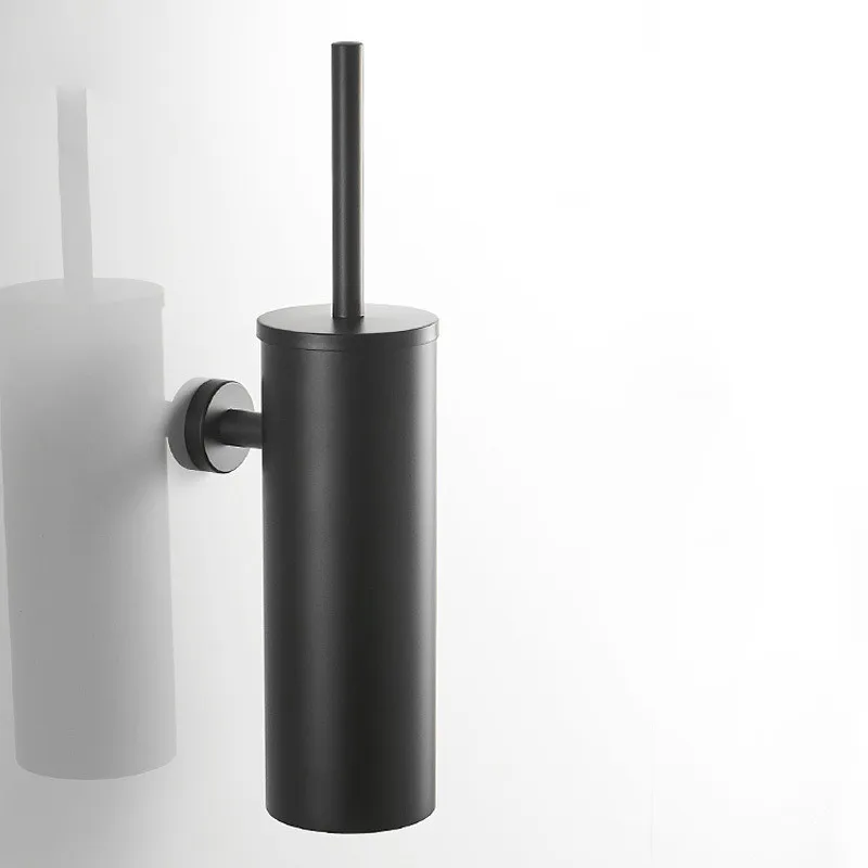 black toilet brush holder