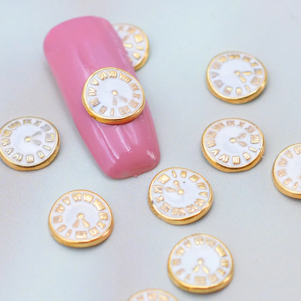 

time clock fashion design alloy clock nail art watch