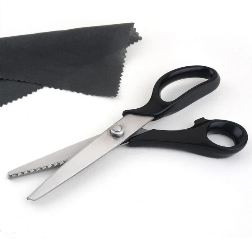 

SmileTools DIY Tools Sewing Tailor's Scissors 3mm 5mm 7mm Wave Lace Dressmaker's Shears Scissors, Black/orange/purple