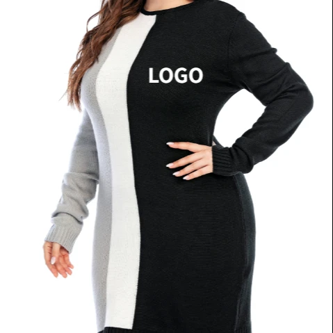 

Three snails fashion Casual 2021 Spring and Summer Women Ladies Fashion Oversize plus size Sweater Casual Dresses, Customized color