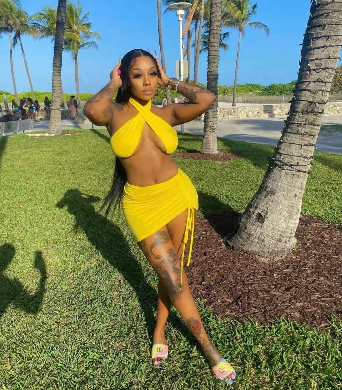 

DressNOVA Crossed Halter Crop Top Irregular Drawstring Bodycon Mini Skirts Matching Set Skinny Plus Size Clothing Women 2021