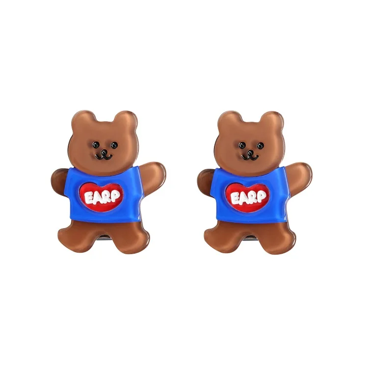 

Cute Bear Acrylic Charms Jewellery Materials DIY Making Acrylic Flat Beads for DIY Hair clip